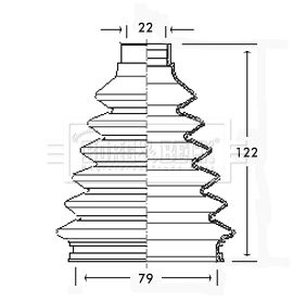 BORG & BECK gofruotoji membrana, kardaninis velenas BCB2360